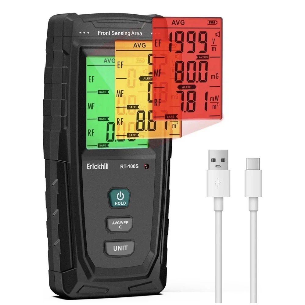 ERICKHILL EMF Detector Rechargeable‎ Digital Electromagnetic Field Radiation